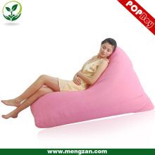 Cadeira de sofá de saco de feijão estilo primavera, triângulo beanbag espreguiçadeira